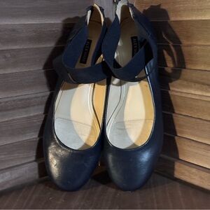 Alex Marie Blue Ballet Flats with Ankle Straps